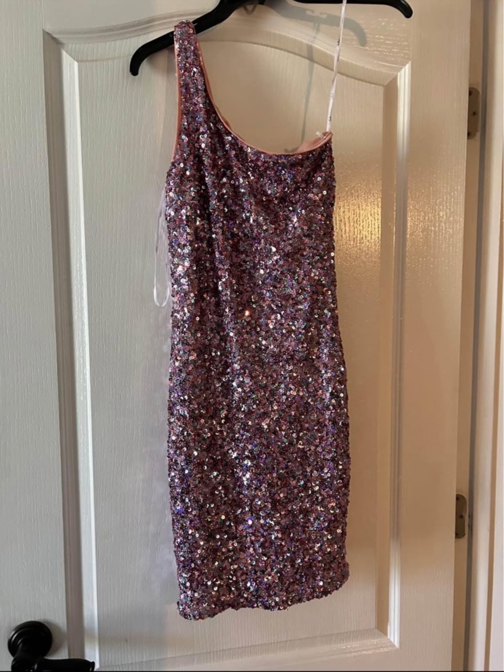 Lulu's Sparkling Sequin Mini Dress in Pink